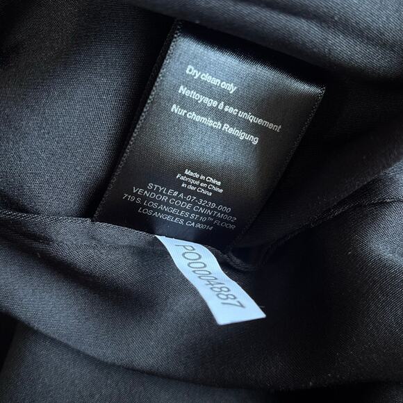 Anine Bing Mylah Silk Long Sleeve Button Down Shirt Black Size Small - Picture 7 of 7